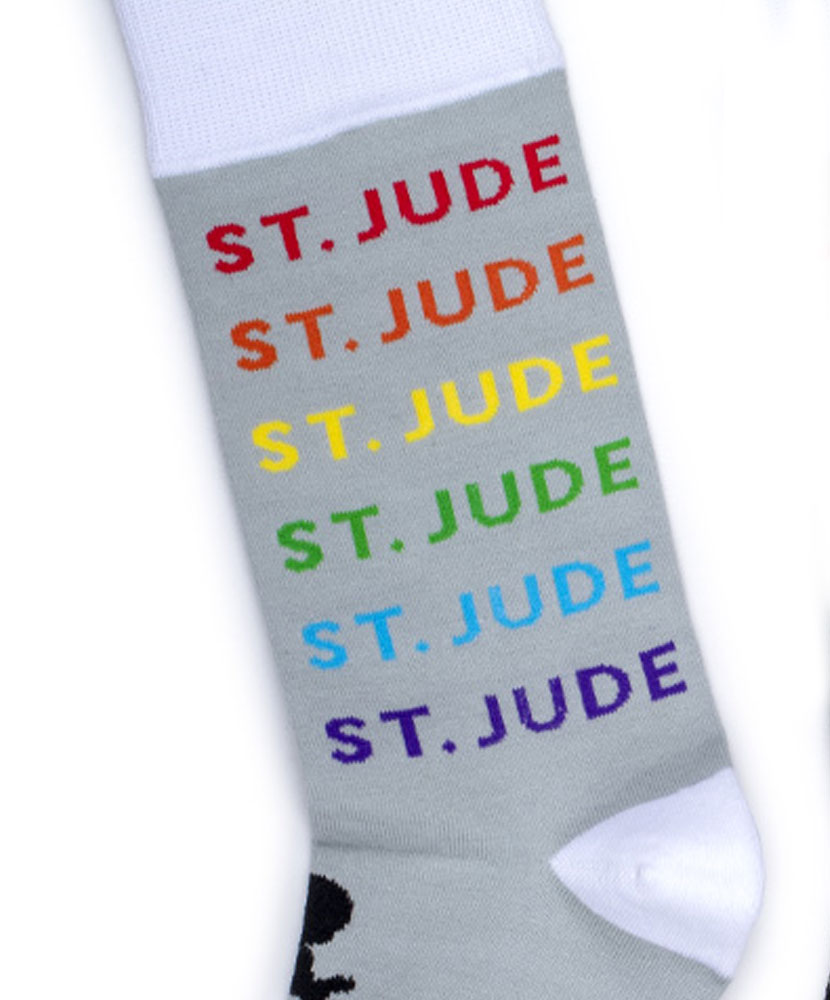 I Love St. Jude Stripe Crew Socks